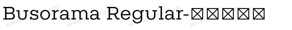 Busorama Regular字体转换